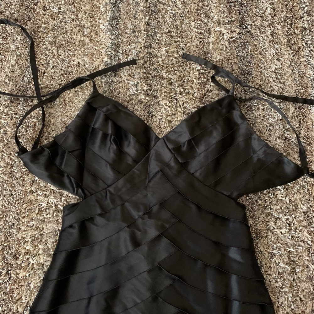 Little black dress strapped ties in the back